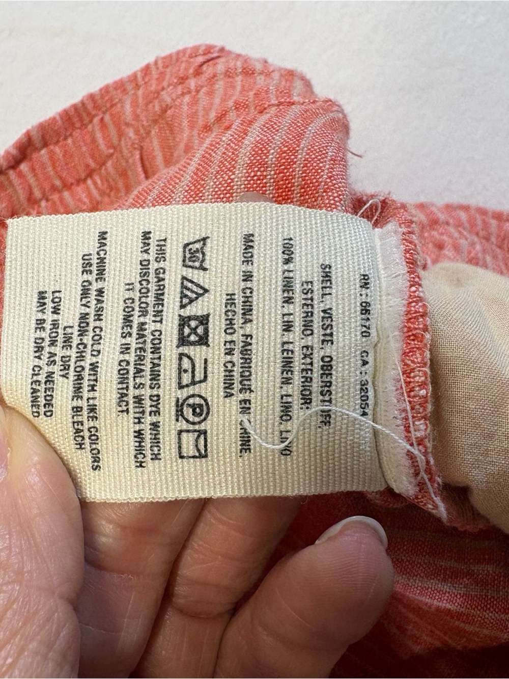 Anthropologie Sz S Beachcomber Coral Embroidered Linen Pull On
Shorts Pockets - Picture 9 of 9